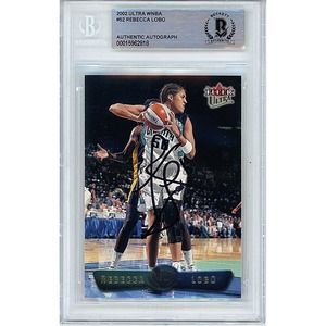 Rebecca Lobo Autographed 2002 Fleer Ultra WNBA Basketball Card Beckett Authentic